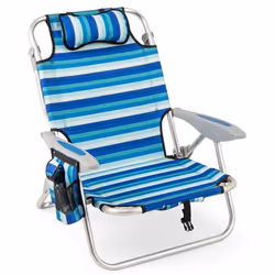 Chaise de Jardin Extérieur Pliable COSTWAY Cadre Léger en Aluminium Dossier Réglable en 4 Positions Sac Isotherme Charge 150 ...