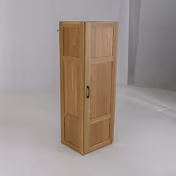 COSTWAY Armoire de Rangement à 4 Niveaux - Porte Kit Anti-Renversement pour Salle à Manger CuisineSalon Salle de Bain Naturel