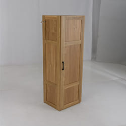 COSTWAY Armoire de Rangement à 4 Niveaux - Porte Kit Anti-Renversement pour Salle à Manger CuisineSalon Salle de Bain Naturel