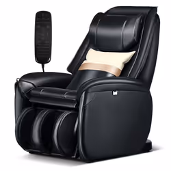COSTWAY Fauteuil de Massage Électrique avec Rail SL 8 Modes Automatiques 6 Techniques de Massage Télécommande Noir