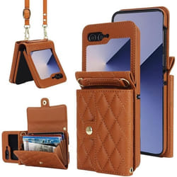 Étui Portefeuille - GENERIC - Samsung Galaxy Z Flip 6 - Cuir - Blocage RFID - Sangle Réglable