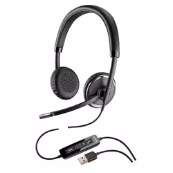 POLY Blackwire C520-M, Avec fil, Appels/Musique, Casque, Noir