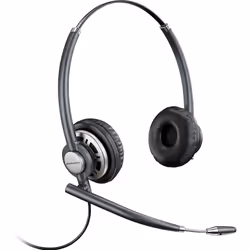 POLY Encorepro HW 720D, Avec fil, Bureau/Centre d'appels, Casque, Noir, Argent