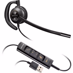 POLY EncorePro HW535, Avec fil, Bureau/Centre d'appels, Casque, Noir
