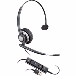 POLY Encorepro HW715, Avec fil, Bureau/Centre d'appels, Casque, Noir, Argent