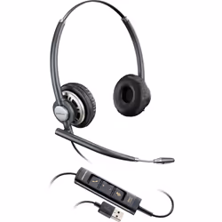 POLY Encorepro HW725, Avec fil, Bureau/Centre d'appels, Casque, Noir, Argent