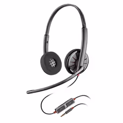 POLY Blackwire 225, Avec fil, Appels/Musique, Casque, Noir