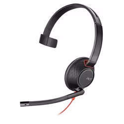 POLY Blackwire 5210, Avec fil, Appels/Musique, 20 - 20000 Hz, 125,4 g, Casque, Noir, Rouge