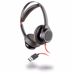 POLY Blackwire 7225, Avec fil, Appels/Musique, 20 - 20000 Hz, 155 g, Casque, Noir, Rouge