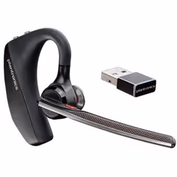 POLY VOYAGER 5200 UC, Sans fil, Bureau/Centre d'appels, 20 g, Casque, Noir