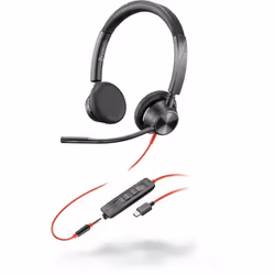 POLY 3325, Avec fil, Appels/Musique, 20 - 20000 Hz, 130 g, Casque, Noir