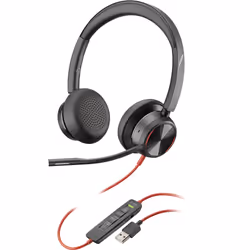 POLY Blackwire 8225, Avec fil, Bureau/Centre d'appels, 20 - 20000 Hz, 186 g, Écouteurs, Noir