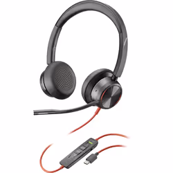 POLY Blackwire 8225, Avec fil, Bureau/Centre d'appels, 20 - 20000 Hz, 186 g, Casque, Noir