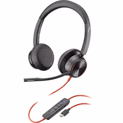 POLY Blackwire 8225, Avec fil, Bureau/Centre d'appels, 20 - 20000 Hz, 186 g, Casque, Noir