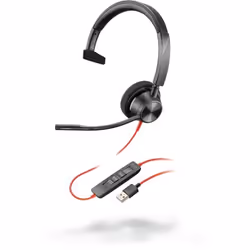 POLY Blackwire 3310, Avec fil, Bureau/Centre d'appels, 20 - 20000 Hz, 102 g, Casque, Noir