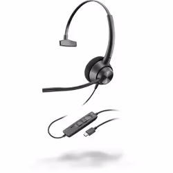 POLY EncorePro 310, Avec fil, Bureau/Centre d'appels, 200 - 6800 Hz, Casque, Noir