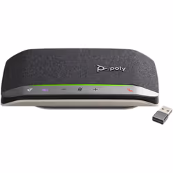 POLY Sync 20+, Universel, Noir, Argent, Boutons, Tactile, 80 - 20000 Hz, 100 - 6700 Hz, Avec fil &amp;sans fil