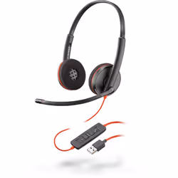 POLY Blackwire C3220, Avec fil, Bureau/Centre d'appels, 20 - 20000 Hz, 118 g, Casque, Noir