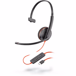 POLY Blackwire C3210, Avec fil, Bureau/Centre d'appels, 20 - 20000 Hz, 87 g, Casque, Noir