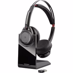 POLY Voyager Focus UC, Sans fil, Bureau/Centre d'appels, 155 g, Casque, Noir