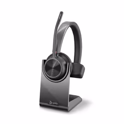 POLY Voyager 4310 UC, Sans fil, Bureau/Centre d'appels, 122 g, Casque, Noir