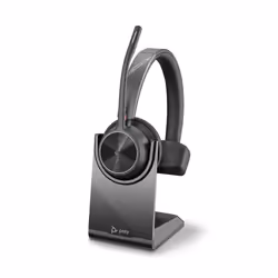 POLY Voyager 4310 UC, Sans fil, Bureau/Centre d'appels, 122 g, Casque, Noir