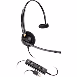 POLY EncorePro 515 USB, Avec fil, Bureau/Centre d'appels, 52 g, Casque, Noir