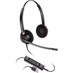 POLY EncorePro 525 USB, Avec fil, Bureau/Centre d'appels, 74 g, Casque, Noir
