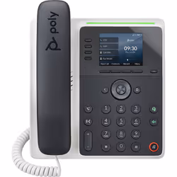 POLY EDGE E220, Téléphone IP, Noir, Blanc, Combiné filaire, In-band, 4 lignes, Boutons