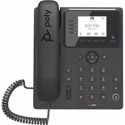 POLY CCX 350, Téléphone IP, Noir, Combiné filaire, Android, LCD, 7,11 cm (2.8")