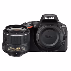 Nikon D5500 + AF-S DX NIKKOR 18-55mm, 24,2 MP, 6000 x 4000 pixels, CMOS, Full HD, Écran tactile, Noir