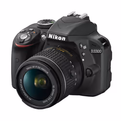Nikon D3300 + AF-P 18-55mm VR Kit d'appareil-photo SLR 24,2 MP CMOS 6000 x 4000 pixels Noir