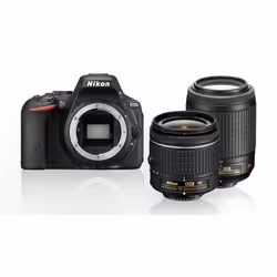 Nikon D5600 + AF-P DX 18-55mm + AF-P DX 70-300mm Kit d'appareil-photo SLR 24,2 MP CMOS 6000 x 4000 pixels Noir