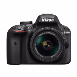 Nikon D3400 + AF-P DX 18-55 mm 1:3.5-5.6G VR, 24,2 MP, 6000 x 4000 pixels, CMOS, Full HD, 395 g, Noir