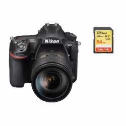 Nikon D850 + AF-S 24-120 mm 1:4G ED VR, 45,7 MP, 8256 x 5504 pixels, CMOS, 5x, 4K Ultra HD, Noir