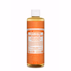 Dr.Bronner's 18-IN-1, Peau, Savon liquide, Nettoyant, Aqua, Potassium Cocoate (huile de coco saponifiée*‡), Potassium Palm Ke ...