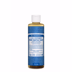 Dr.Bronner's 18-IN-1, Savon liquide, Nettoyant, Aqua, Potassium Cocoate (Saponified Co¬conut Oil*‡), Potassium Palm Kernelate ...