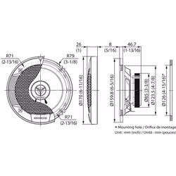 Kenwood KFC-S1676EX enceinte de voiture Rond 3-voies 330 W 2 pièce(s)