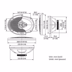 Kenwood KFC-S6976EX enceinte de voiture Ovale 3-voies 500 W 1 pièce(s)