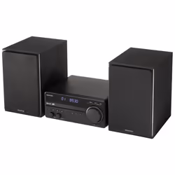 Kenwood M-819DAB, Système micro audio domestique, Noir, 1 disques, 100 W, 2-voies, 13 cm