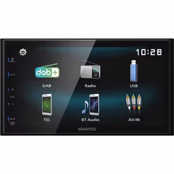 Kenwood DMX125DAB, Noir, 2 DIN, 84 W, 50 W, NTSC, PAL, Android
