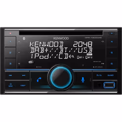 Kenwood Electronics DPX-7300DAB, Noir, 2 DIN, CD, AAC, FLAC, MP3, WAV, WMA, LCD, Allemand, Anglais, Espagnol, Français, Russe