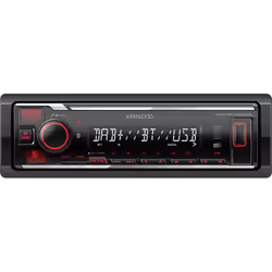 Kenwood Electronics KMM-BT408DAB, Noir, 1 DIN, 88 W, 4.0 canaux, 50 W, 20 - 20000 Hz
