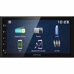 Kenwood Electronics DMX129DAB, Noir, 2 DIN, 64 W, 45 W, 99 dB, 24h