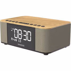 Kenwood Electronics CR-ST40DAB-M Horloge Numérique Beige, Noir, Bois