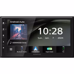 Kenwood Electronics DMX5023DABS, Noir, 2 DIN, 22 W, NTSC, PAL, AAC, FLAC, MP3, WAV, WMA, BMP, JPEG, PNG