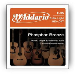 D'Addario EJ15 corde d'instrument de musique Acoustique 6 pièce(s) Acier Guitare