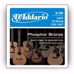 D'Addario EJ38, Guitare, Acoustique, 12 pièce(s)