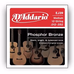 D'Addario EJ39, Guitare, Acoustique, 12 pièce(s)