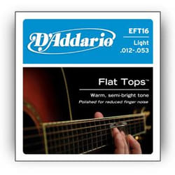 D'Addario EFT16 corde d'instrument de musique Acoustique 6 pièce(s) Acier Guitare